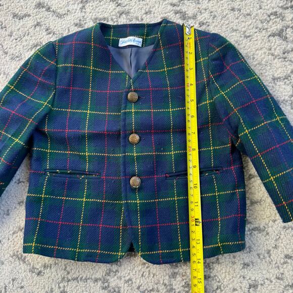 Vtg 1980s Saks Fifth Avenue Toddler Plaid Blazer 3T - Picture 4 of 5